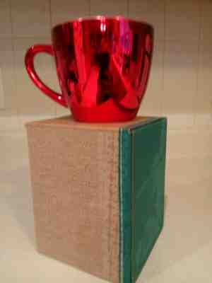 Starbucks Christmas Holiday 16oz Mug Cup 2007 Red Metallic new in box - Sold on eBay Feb, 5th 2020 for $35.00