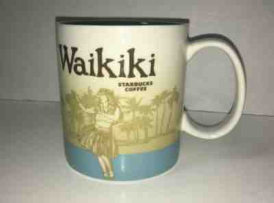 Starbucks WAIKIKI Global Icon mug Hawaii Coffee Cup 2011 - 16 oz. Collector Cup - Sold on eBay Feb, 5th 2020 for $30.00