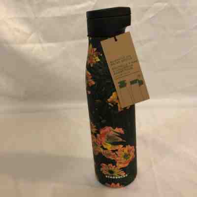 Starbucks Floral & Green Water Bottle Magnetic Lid 20 oz New - Sold on eBay Feb, 5th 2020 for $25.99