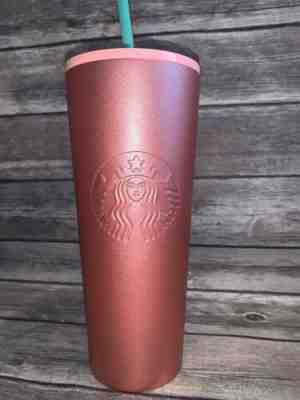 New Rose Gold Starbucks 2020 Valentines Day Tumbler 24oz Stainless Steel Rare - Sold on eBay Feb, 5th 2020 for $39.95