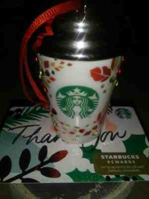 2013 STARBUCKS ? SWAROVSKI Crystals Elements ? MINI CUP ORNAMENT NO/BOX  - Sold on eBay Feb, 5th 2020 for $31.00