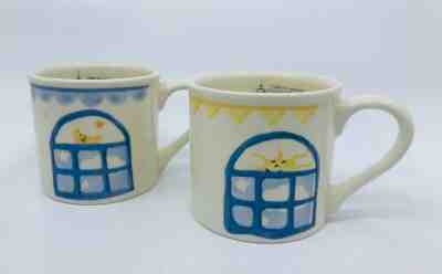 Starbucks Set of 2 Hartstone Hand-painted Barista Mug Window Sun & Moon NEW - Sold on eBay Feb, 5th 2020 for $35.00