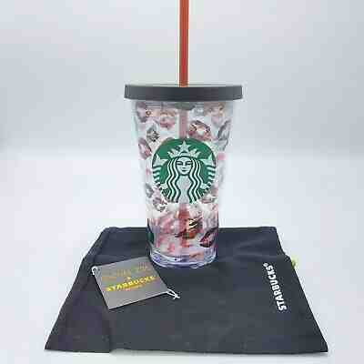 Starbucks Thailand 2019 Tumbler Cold Cup Rachel Zoe Lips 16 oz. + Bag - Sold on eBay Feb, 5th 2020 for $29.00