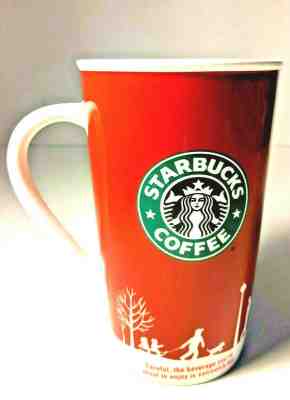 Starbucks Coffee Cup Mug Holiday 2006 Winter Red White Green Siren Logo 16 Oz - Sold on eBay Feb, 4th 2020 for $22.00