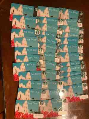 35x Starbucks 2012 San Diego Missions Gift Card No Value BRAND NEW, NEVER SWIPED - Sold on eBay Feb, 4th 2020 for $235.00