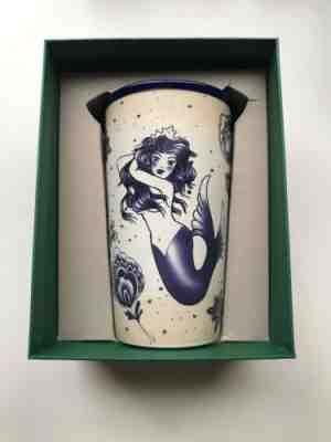 Starbucks 2016 Tattoo Sailor Siren Mermaid Ceramic Tumbler Travel Mug  - Sold on eBay Feb, 4th 2020 for $64.00