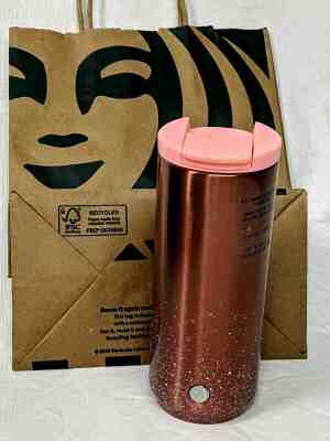New Starbucks Tumbler Rose Pink White Confetti 12oz Stainless Insulated No Leaks - Sold on eBay Feb, 4th 2020 for $27.99