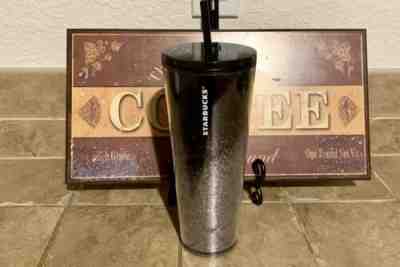 NEW Starbucks Black Silver Glitter Tumbler Cup 24 oz - Sold on eBay Feb, 4th 2020 for $30.00