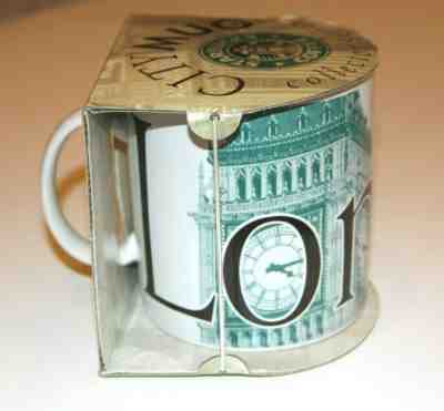 Starbucks LONDON 1994 City Mug Collectors Series, BIG BEN, 20 oz, Green & White - Sold on eBay Feb, 4th 2020 for $22.00