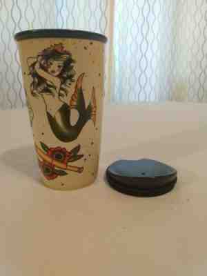  Starbucks 2016 tattoo sailor siren mermaid ceramic tumbler travel mug  - Sold on eBay Feb, 4th 2020 for $84.99