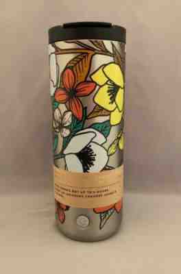 Starbucks  White, Yellow, Red Flower 18/8 Stainless Steel Tumbler 16 Oz 2019. - Sold on eBay Feb, 4th 2020 for $35.00