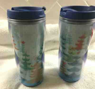 2 NEW Starbucks 2004 Christmas Tree Hologram Coffee Travel Tumbler Mug Cup 16 oz - Sold on eBay Feb, 4th 2020 for $26.99