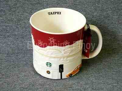 Starbucks Taiwan TAIPEI RED Holiday Relief Mug 16oz - Sold on eBay Feb, 7th 2020 for $34.99