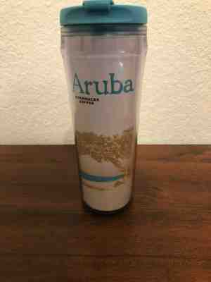 Starbucks Aruba Global Icons 12 oz Tumbler With Lid Travel Cup Brand New