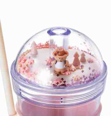 BN 2018 Starbucks Korea Autumn Bearista Figure Pink Glitter Coffee Cold Cup 16oz - Sold on eBay Feb, 7th 2020 for $39.90