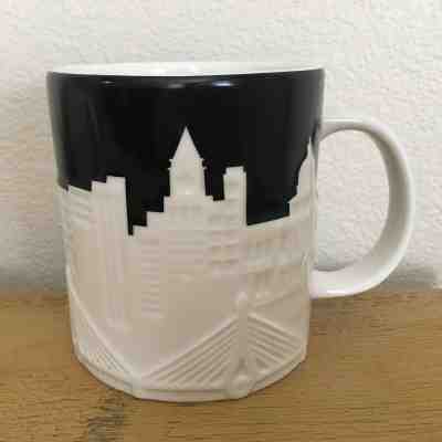 Starbucks Relief City Collectors Series Boston Skyline Black And White Mug 2012 - Sold on eBay Feb, 7th 2020 for $49.99