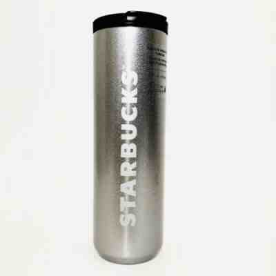 NEW Starbucks Holiday 2019 stainless steel silver glitter logo 16 oz tumbler - Sold on eBay Feb, 7th 2020 for $34.99