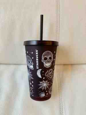 New Limited Edition Starbucks 2019 Halloween Purple/Black 16 Oz Tumbler Cup  - Sold on eBay Feb, 7th 2020 for $41.99