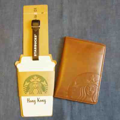 F/S Starbucks Hong Kong set Luggage tag and Passport case cup travel from Japan - Sold on eBay Feb, 7th 2020 for $60.00