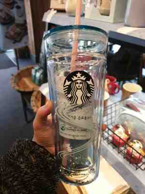 Starbucks Korea 2020 NY blue glass coldcup 591ml  + Tracking number - Sold on eBay Feb, 6th 2020 for $57.99