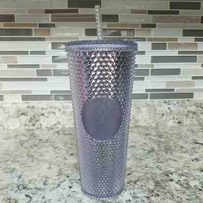 Starbucks Studded Tumbler Platinum Holiday Winter Shiny Cold Cup 24oz Venti - Sold on eBay Feb, 6th 2020 for $34.95