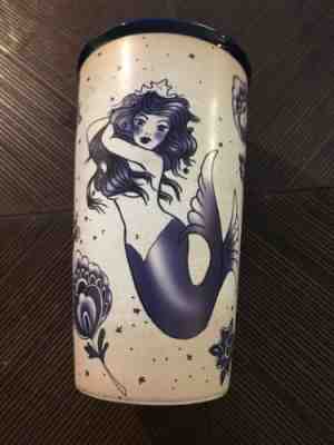 Starbucks 2016 Tattoo Sailor Siren Mermaid Ceramic Tumbler Travel Mug - No Lid - Sold on eBay Feb, 6th 2020 for $59.99
