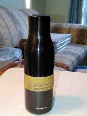 Starbucks Sleek Black Flask Stainless Steel Water Bottle Tumbler 20oz NWT NEW - Sold on eBay Feb, 6th 2020 for $30.00