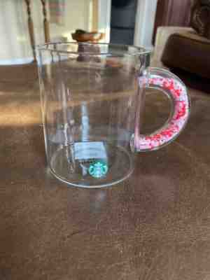 2020 Starbucks Confetti Hearts Handle Glass Mug Valentines Cup New SHIPS NOW - Sold on eBay Feb, 6th 2020 for $32.99