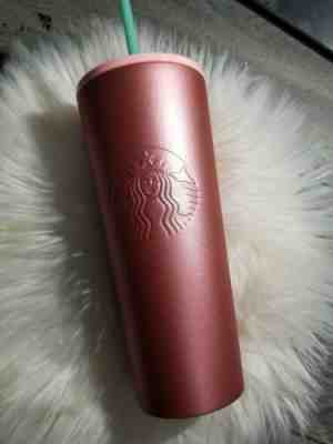 Rose Gold Starbucks 2020 Valentines Day Tumbler 24oz Stainless Steel Holiday - Sold on eBay Feb, 6th 2020 for $35.00