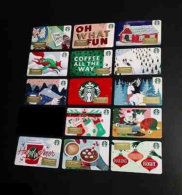 ????????USA 2019 STARBUCKS " I " MARKER ( SKU/SBX )GIFT CARD - LOT OF 14  PCS. - NEW - Sold on eBay Feb, 6th 2020 for $32.99