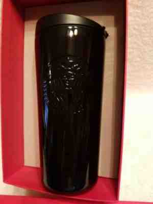 Starbucks GLOSSY BLACK SIREN 16oz Stainless Tumbler 2015 NIB NWT RARE!!!! - Sold on eBay Feb, 5th 2020 for $40.00