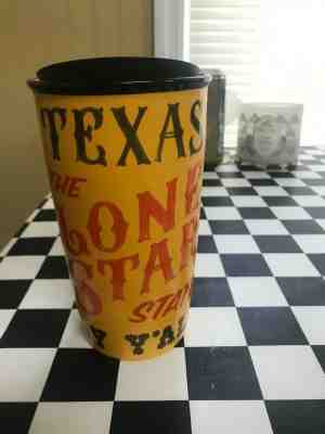 Starbucks Texas The Lone Star State 12 oz Ceramic Tumbler Travel Mug - Sold on eBay Feb, 5th 2020 for $35.00