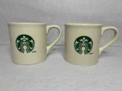 Near Mint Pair Of Starbucks 2013 14 oz Mugs With Green Siren Logo Made In USA - Sold on eBay Feb, 5th 2020 for $45.00