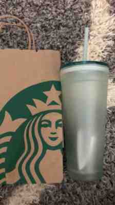 RARE Starbucks Frosted Double Wall Glass Tumbler Cold Cup  20oz - Sold on eBay Feb, 5th 2020 for $38.77