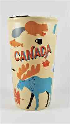 Starbucks 2017 Canada Double Wall Ceramic Traveler Tumbler 12 Fl Oz - Sold on eBay Feb, 9th 2020 for $65.90
