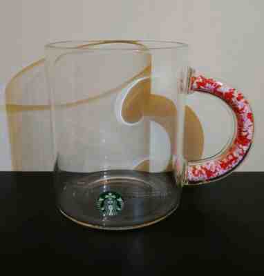 Starbucks Valentine's Day 2020 Glass Mug Confetti Hearts In Handle - Sold on eBay Feb, 9th 2020 for $30.00