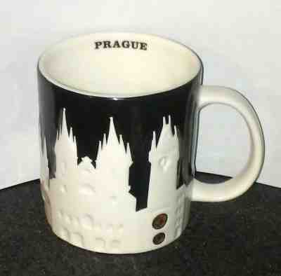 Starbucks 2011 PRAGUE Black 3D Skyline Relief Collector Series 16 oz mug - Sold on eBay Feb, 8th 2020 for $49.99