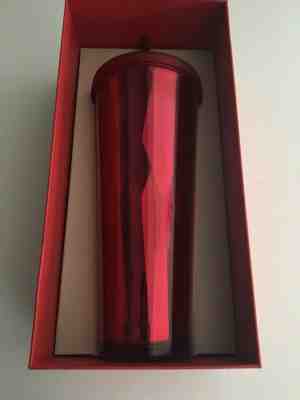 RARE Starbucks Christmas Faceted Red Venti Cold Cup Tumbler 24oz - Sold on eBay Feb, 8th 2020 for $69.99