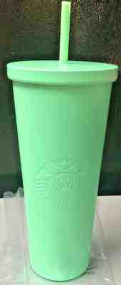 Brand New with Tag Starbucks Stainless Steel 24 oz 2016 Mint Green Tumbler Straw - Sold on eBay Feb, 8th 2020 for $39.99