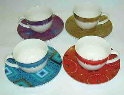 STARBUCKS 2006 Christmas Holiday Set Of Four Demitasse Cups & Saucers Mint - Sold on eBay Feb, 8th 2020 for $39.50