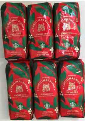 6 Starbucks Christmas Blend-Vintage 2019 Featuring Rare Aged Sumatra Exp03/23 20 - Sold on eBay Feb, 8th 2020 for $42.99