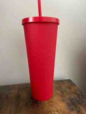 Starbucks Red Matte Cold Cup 24 fl oz - Sold on eBay Feb, 8th 2020 for $35.00