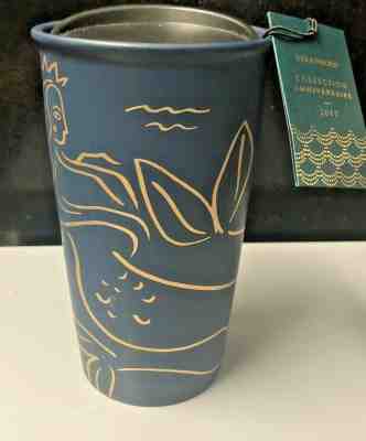 Starbucks Mermaid Siren Travel Ceramic Tumbler 2017 Anniversary 12oz Coffee Mug - Sold on eBay Feb, 7th 2020 for $39.99
