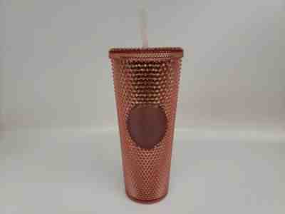 Starbucks Tumbler Rose Gold Studded Iridescent Cold Cup 24 oz New 2019 - Sold on eBay Feb, 7th 2020 for $44.99