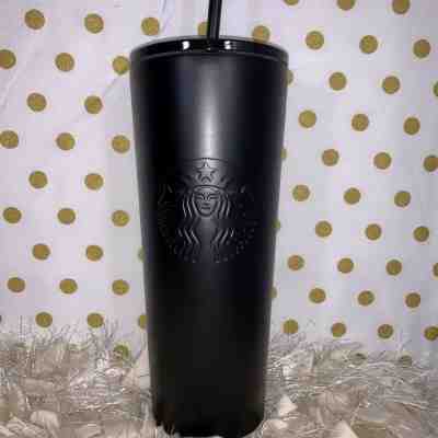 STARBUCKS NEW 2018 COLD CUP MATTE BLACK STAINLESS STEEL TUMBLER 24 fl oz - Sold on eBay Feb, 7th 2020 for $34.95