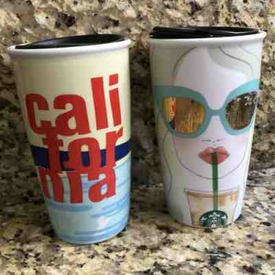 STARBUCKS RARE CRAZY STRAWS SUNGLASSES LIPS TUMBLER VENTI 24 OZ