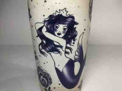Starbucks 2016 Tattoo Sailor Siren Mermaid Ceramic Tumbler Travel Mug  - NWT - Sold on eBay Feb, 7th 2020 for $50.99