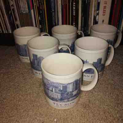6 Starbucks Coffee Mug City Architecture: Vegas, San Fran, PHX, LA, BOS, Tucson - Sold on eBay Feb, 7th 2020 for $54.99