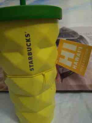 Starbucks Pineapple Tumbler Hawaii Collection Yellow Metal 16 oz Brand New! - Sold on eBay Feb, 7th 2020 for $35.00