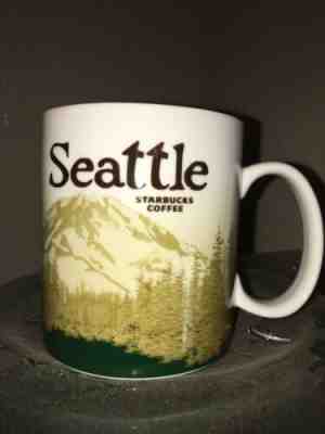 Starbucks Seattle Global Icon Version 1 Collectors 2008 Coffee Mug Tea Cup 16oz - Sold on eBay Feb, 7th 2020 for $51.00